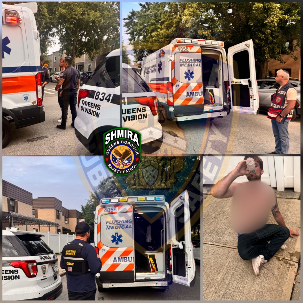 🚨 *EARLY MORNING INCIDENT – KEW GARDENS HILLS* 🚨

At 7:20 a.m., Queens Shmira responded to multiple hotline reports of a shirtless white male behaving erratically on Vleigh Place, just off 71st Road in Kew Gardens Hills.

Within minutes Shmira was on scene to ensure the