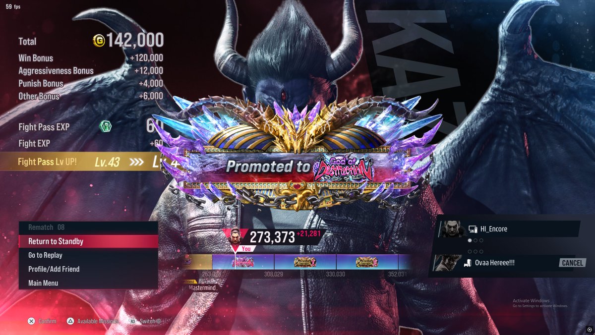 Hamza_is_Me's tweet image. Kazuya ranked Day 4: It is done finally. Destruction rank achieved 🥳
Pretty happy with how I played and got it much quicker than season 1 considering I played Season 2 MUCH LESS and still got this way quicker. Gonna rest now.....
#TEKKEN8 #KazuyaMishima #TEKKEN #godofdestruction