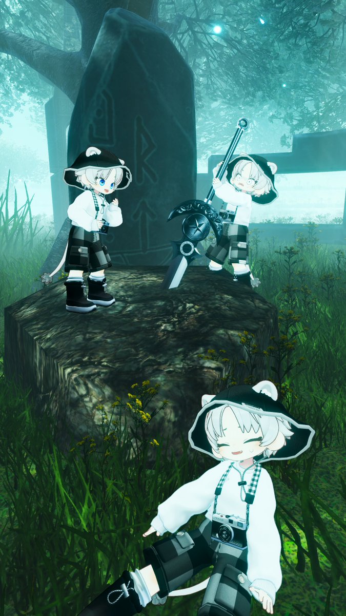 odango_vrc's tweet image. 今日のおまけ
world:聖剣ぶっ刺しゾーン
#VRChat 
#ノラフィリカ