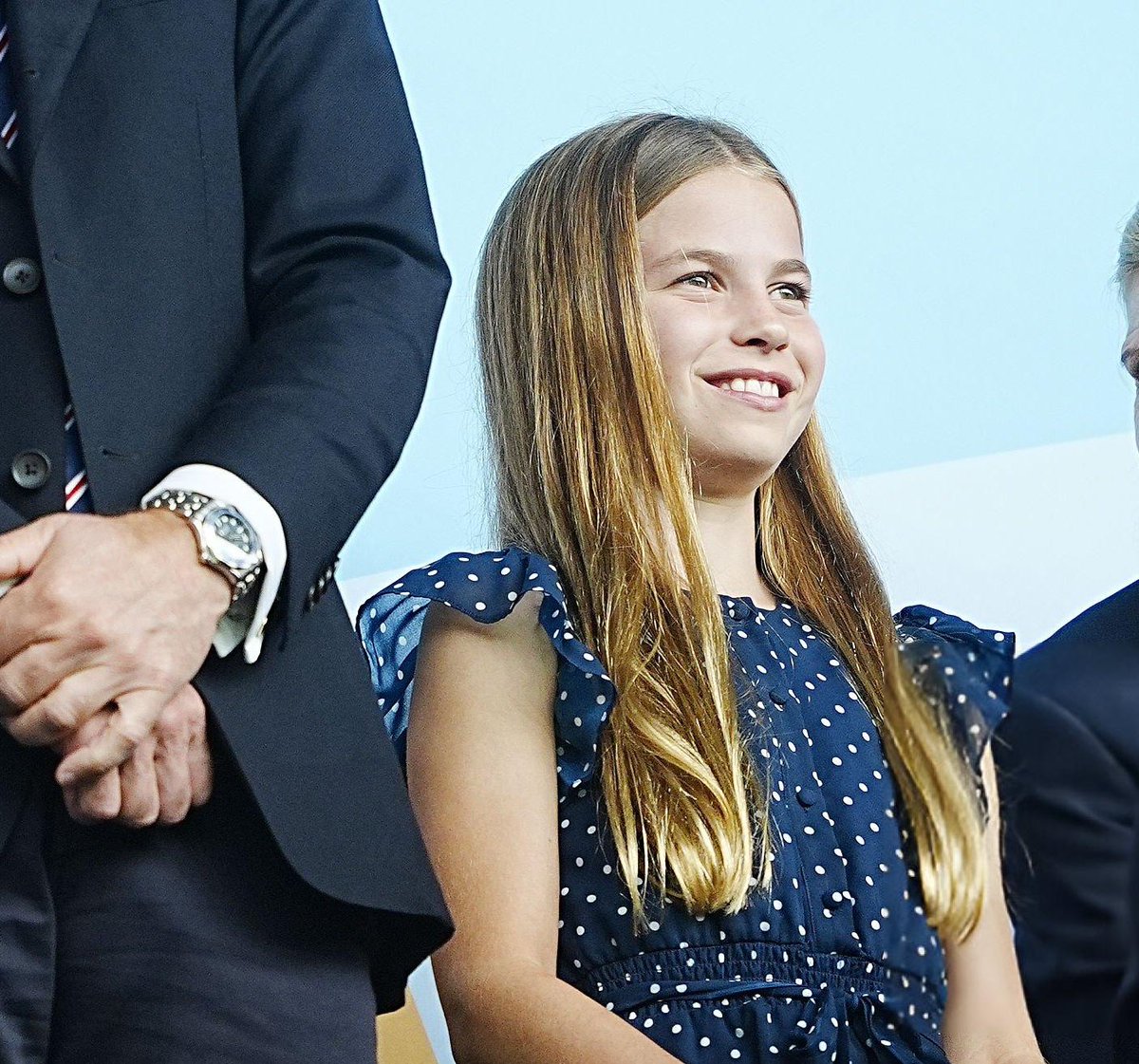 isaguor's tweet image. Princess Charlotte in the stands during the UEFA Women's Euro 2025 final at St. Jakob-Park in Basel, Switzerland.