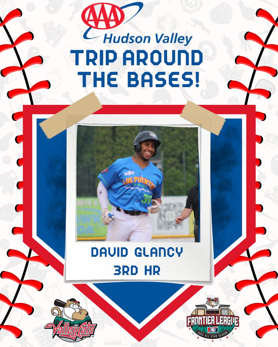 ValleyCats's tweet image. BOMB SQUAD! 💣
Glancy, Reinisch and Broderick all went yard yesterday! Erasing the Capitales hopes... if they still had any!
This trip around the bases is presented by @AAAHudsonValley!
#VamosGatos #Forthe518