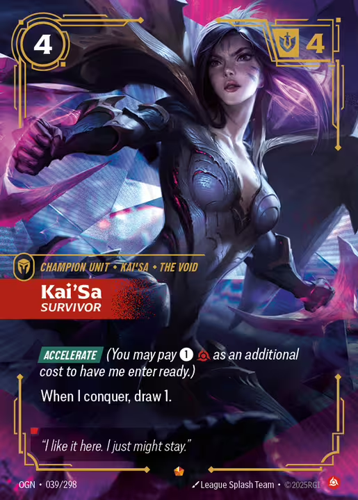 RiftboundDecks's tweet image. Most number of copies in the Top 8 for the @playriftbound @RiftboundM63868 Weekly:  
Daring Poro- 12  
Kai&apos;sa, Survivor- 9 
Sprite Mother- 9 
Ravenbloom Student- 9
Falling Star- 8 (+3 sb)