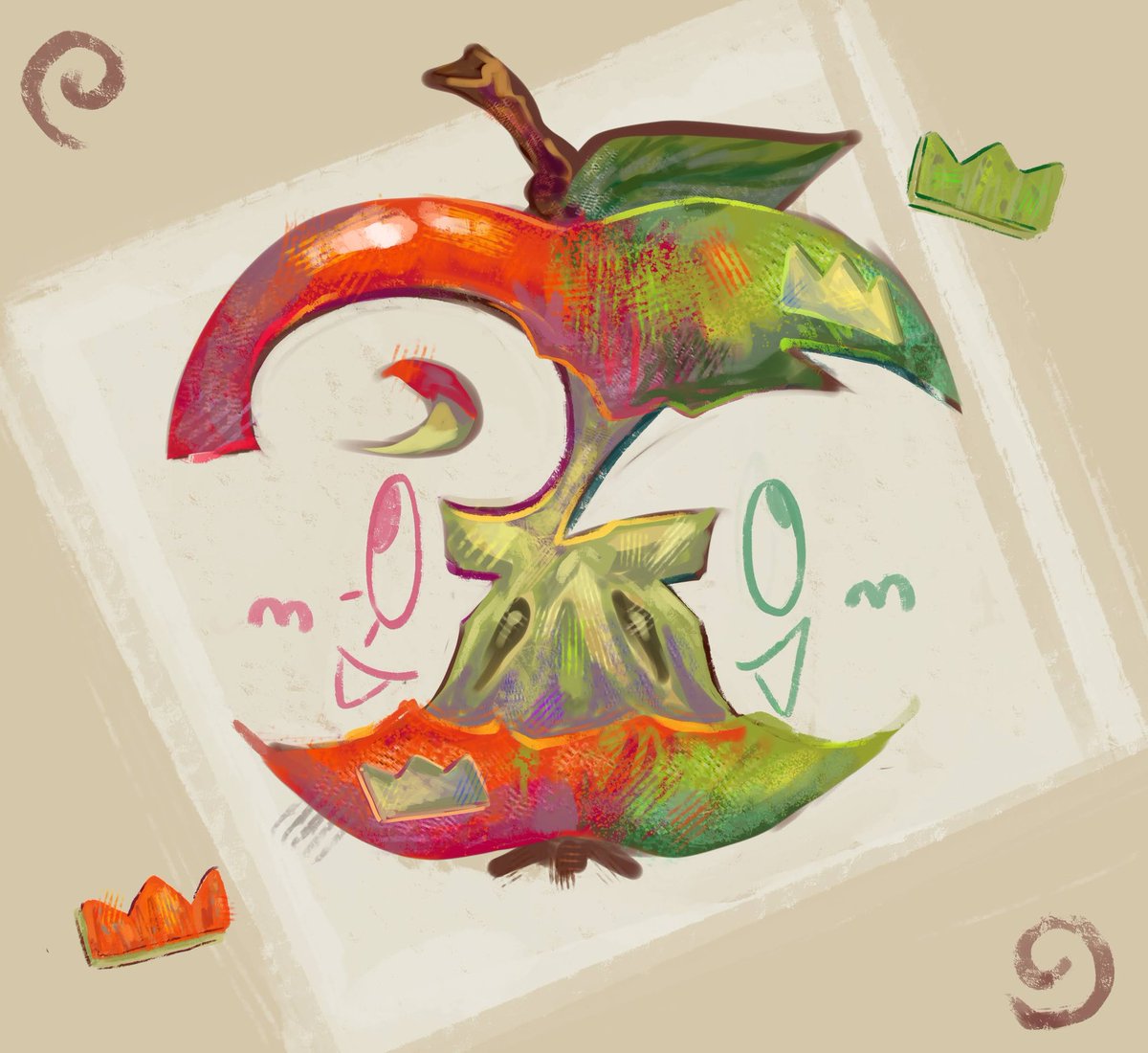 That apple trend going around right now is so cute,I just HAD to participate:)

Though is it just me....or is this apple looking kinda odd.....fairly odd, even.....