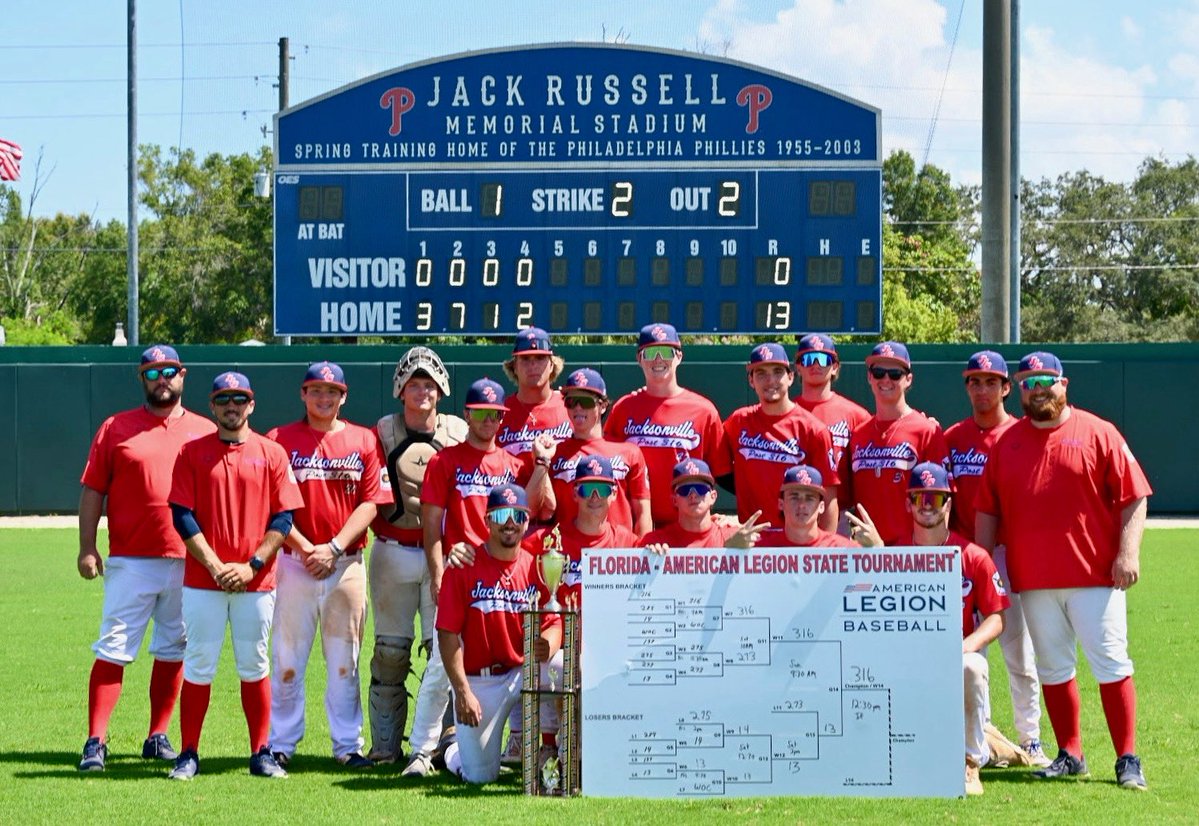 Post316Baseball's tweet image. BACK TO BACK!! Post 316 captures the 2025 Florida State Championship behind a 13-0 win over Post 13 Tallahassee. 馃悕 move to 22-0 on the season and will now represent Florida in the Southeast Regional in Asheboro, NC August 6th-10th!