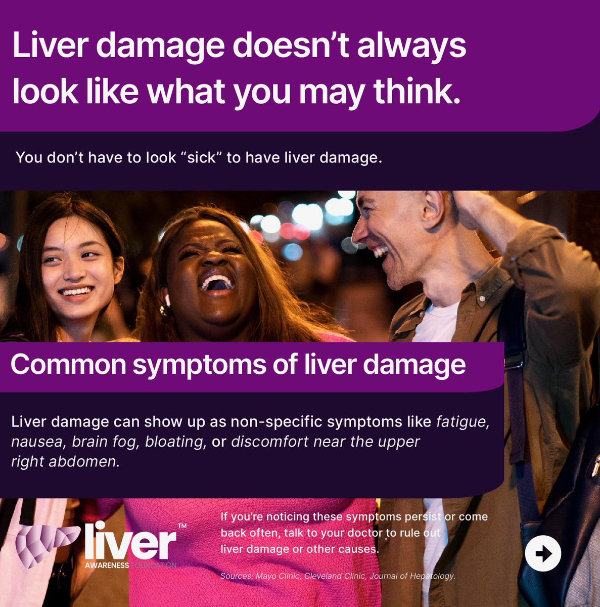 LiverAwareness's tweet image. Liver disease doesn’t wait until you’re older.
Thousands of young adults are being diagnosed every year.
They didn’t feel sick.
They didn’t think it applied to them.
Until it did.
World hepatitis day is tomorrow. Share this. Save lives.
#mindyourliver #liverawareness