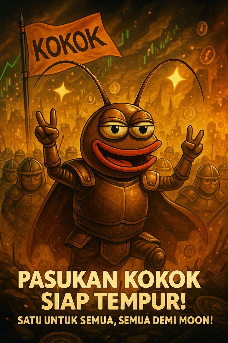 🔥 Barisan sudah rapi. Armor sudah terpasang.
📈 Pasukan $KOKOK SIAP TEMPUR!
Satu suara, satu misi: TO THE MOON atau nothing!

LFG 🔥