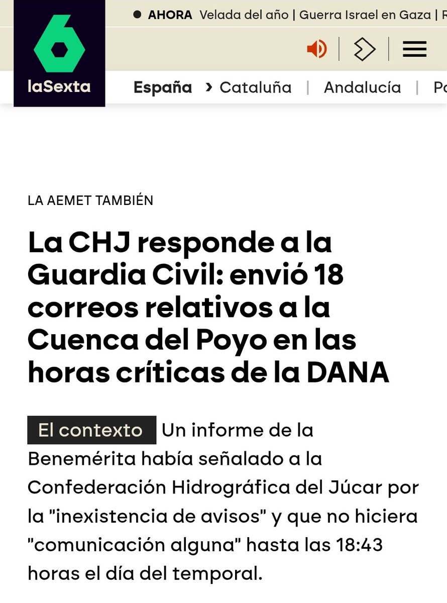 josevico4's tweet image. Os cuento esto:
Como os vengo diciendo era cuestión de tiempo que se desmontara el bulo o la media verdad del informe de la guardia civil, en el cual acusaba a @CHJucar y @AEMET_CValencia de no haber enviado los informes sobre la crecida del Poio.
Hasta 18 correos enviaron,…