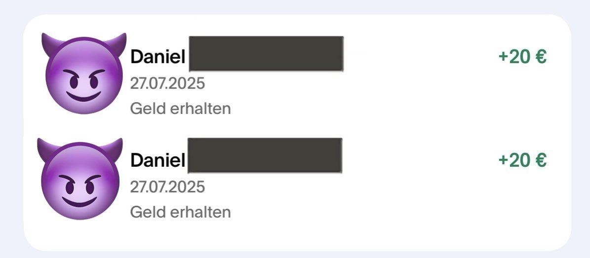 Auch wenn du mein neues Paypal eingeritten hast, bin ich noch nicht fertig mit dir 😉

Daniel sende gleich nochmal 😏 
Oder soll ich das Bild nochmal ohne Block posten?