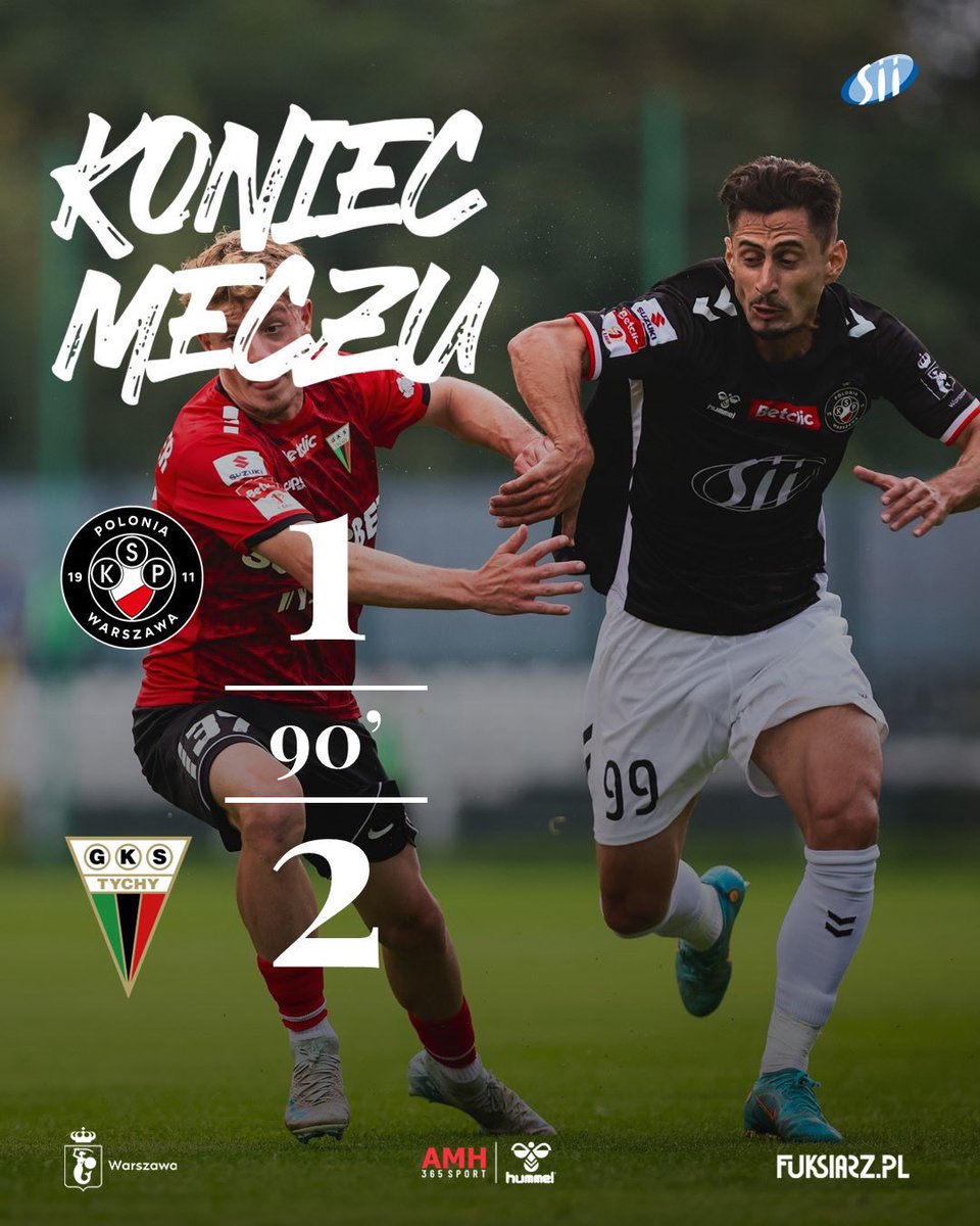 Polonia1911's tweet photo. 🔚 W meczu 2. kolejki @_1liga_ przegrywamy przy #K6 z GKS-em Tychy 1:2
🕒 90’ #POLTYC 1:2 https://t.co/WfoDXDQqtU