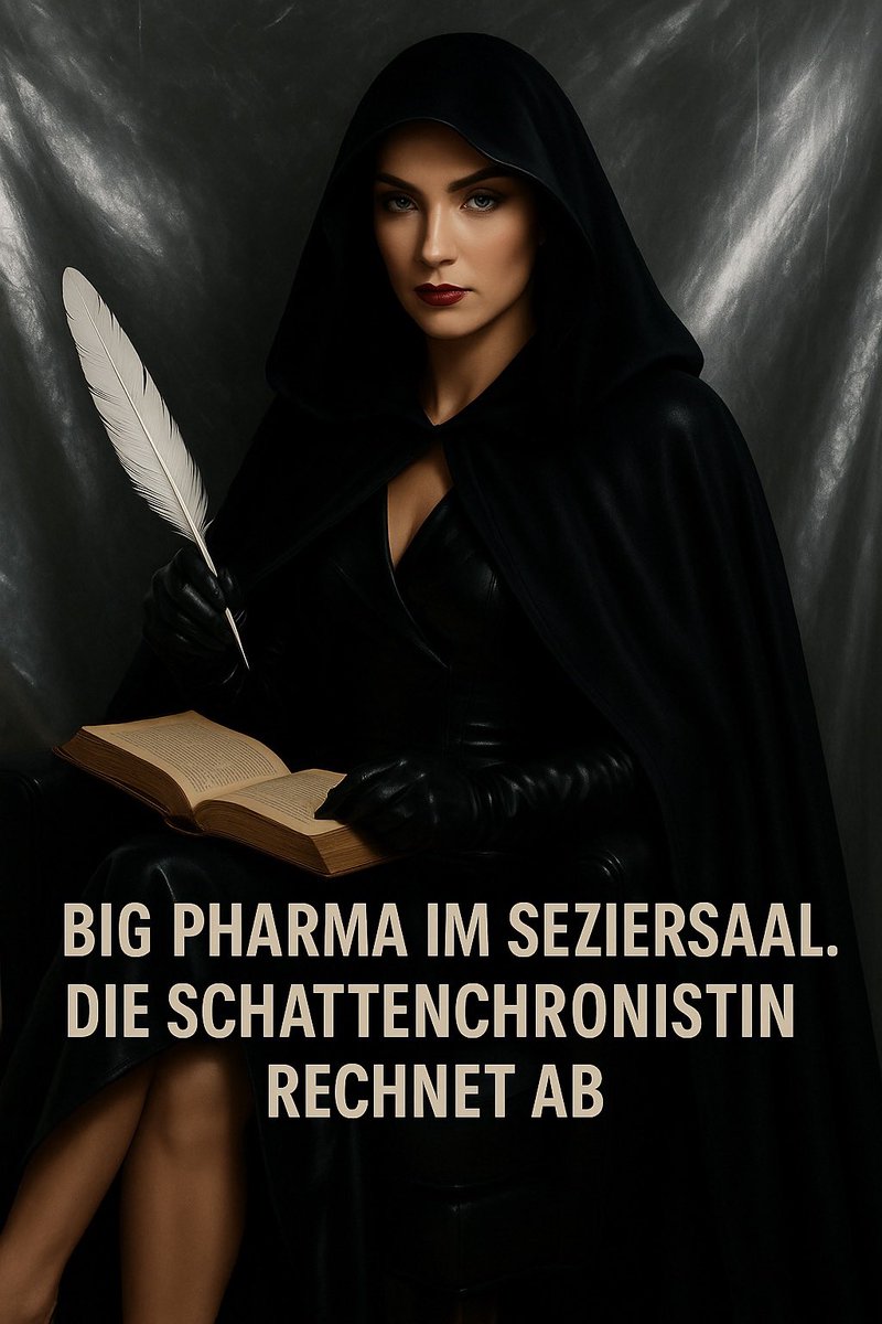 NatWinI's tweet image. Schönen Abend euch, heute mal:
Big Pharma im Seziersaal.
Die Schattenchronistin rechnet ab.
Dein Körper als Absatzmarkt.
Heilung war nie das Ziel.
Heilung. Ein Wort, das warm klingt.
Nach Erlösung. Nach Zukunft. Nach Vertrauen. Ein Wort, das verkauft wird, aber im Innersten…