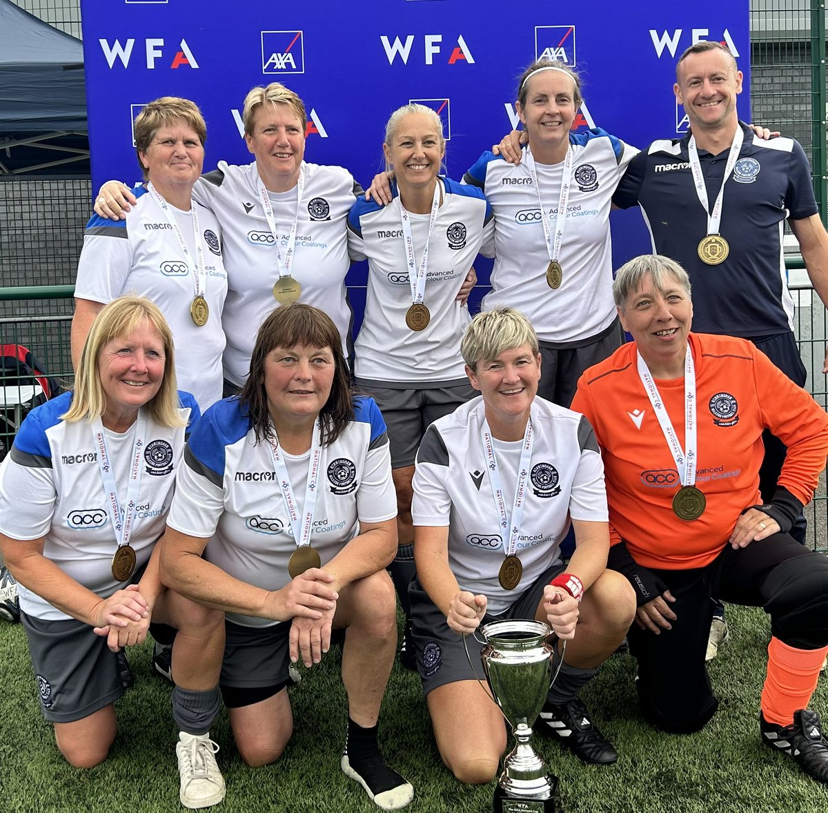 50s Women’s <a href="/thewfauk/">The WFA</a> National Cup Winners 4th year running 🏆🥇#NationalCupWinners #womenswalkingfootball #funfitnessfriendship