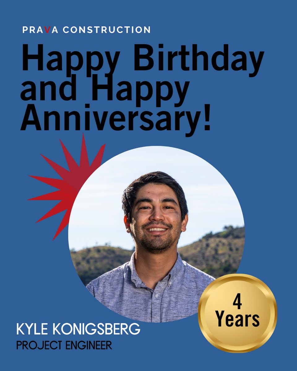 Celebrations all around this weekend for Kyle Konigsberg, our Project Engineer here at PRAVA! Happy Birthday and Happy 4 Year Anniversary! We appreciate you and thank you for all that you do for Team PRAVA! Cheers to many more!