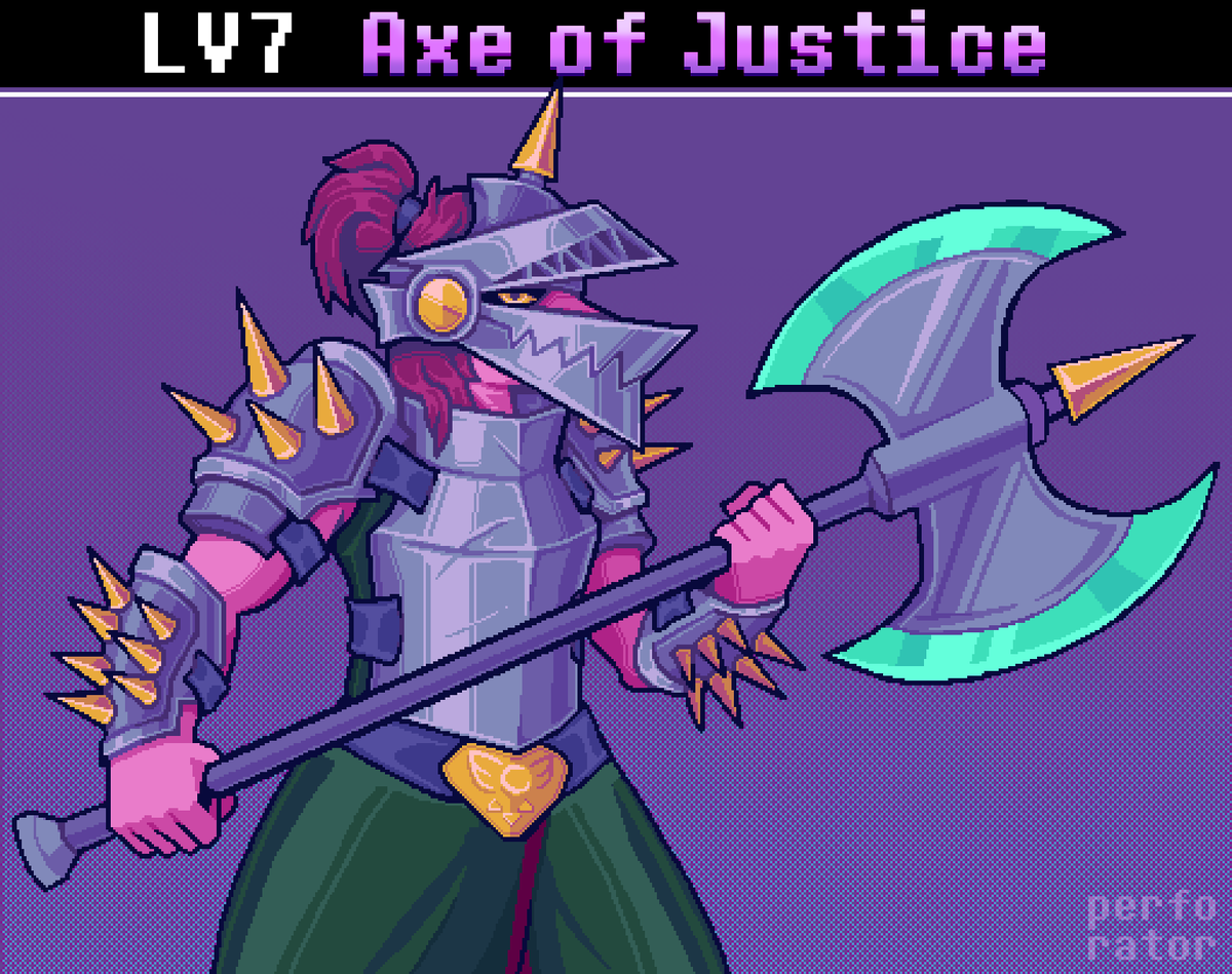 Susie's "endgame" design - Axe of Justice. (2/5) #deltarune