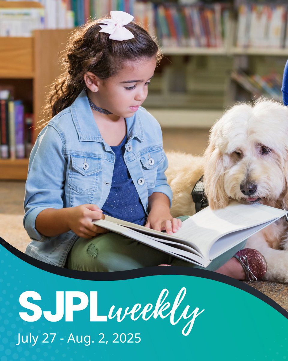 🐾 Read to Dogs, DJing for Youth, Composting Basics, and more!

View this week's FREE events, volunteer opportunities, and read our current blogs!

🔗 conta.cc/4f8YC9A

#SJPL #RightToLibrary
