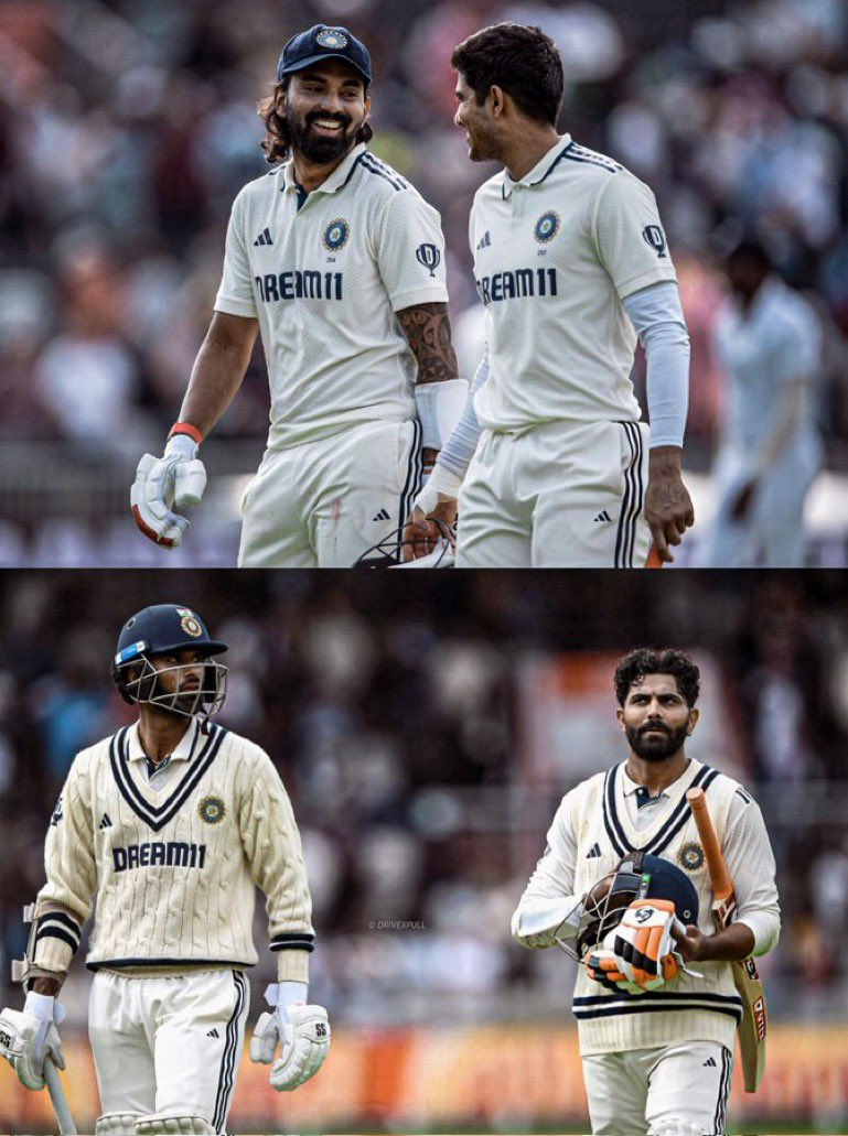 AAPka_Manojk's tweet image. 143 overs. Day 4 and 5 wickets.
And these four stood tall — KL Rahul, Shubman Gill, Jadeja, and Sundar.
Unbelievable grit. Absolute masterclass. 🙌

#ENGvsIND #TestCricket #LordsTest #Rahul #Gill #Jadeja #Sundar #INDvsEND