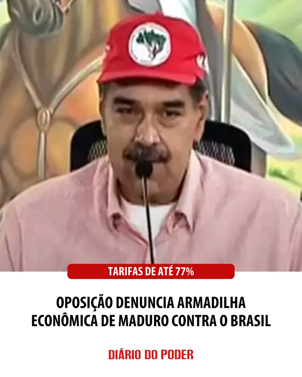 diariodopoder's tweet image. Deputados federais da Oposição criticaram a decisão do ditador da Venezuela, Nicolás Maduro, de impor tarifas sobre a importação de produtos brasileiros.
f.mtr.cool/chtgbwmdgr
