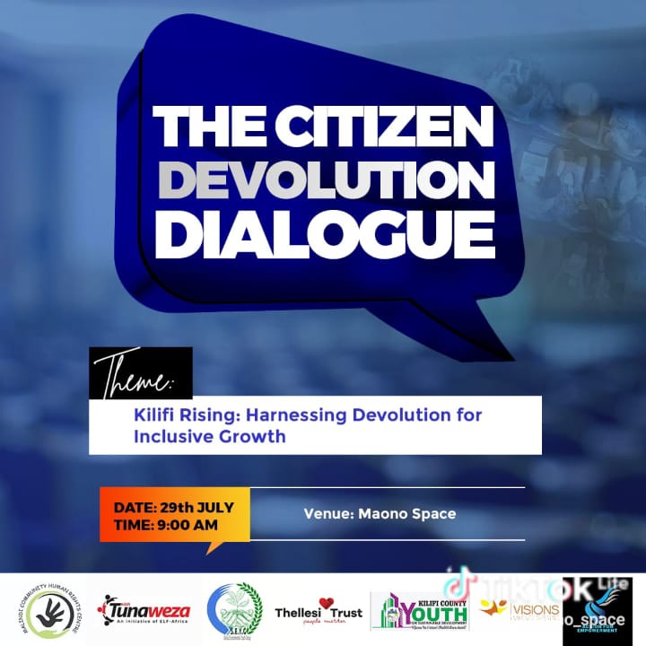 We’re so proud to see our changemakers @KilifiCYS @visionsmt @HRMalindi @thellesitrust <a href="/SeyGroup/">Shella Environmental Youth Group</a> <a href="/A4Empowerment/">Action For Empowerment</a> @KilifiTunaweza unite for the Citizen Devolution Dialogue at Maono Space! July 29, 9AM. From silos to collective impact! Come join us! #DevolutionDialogue #KilifiYetu