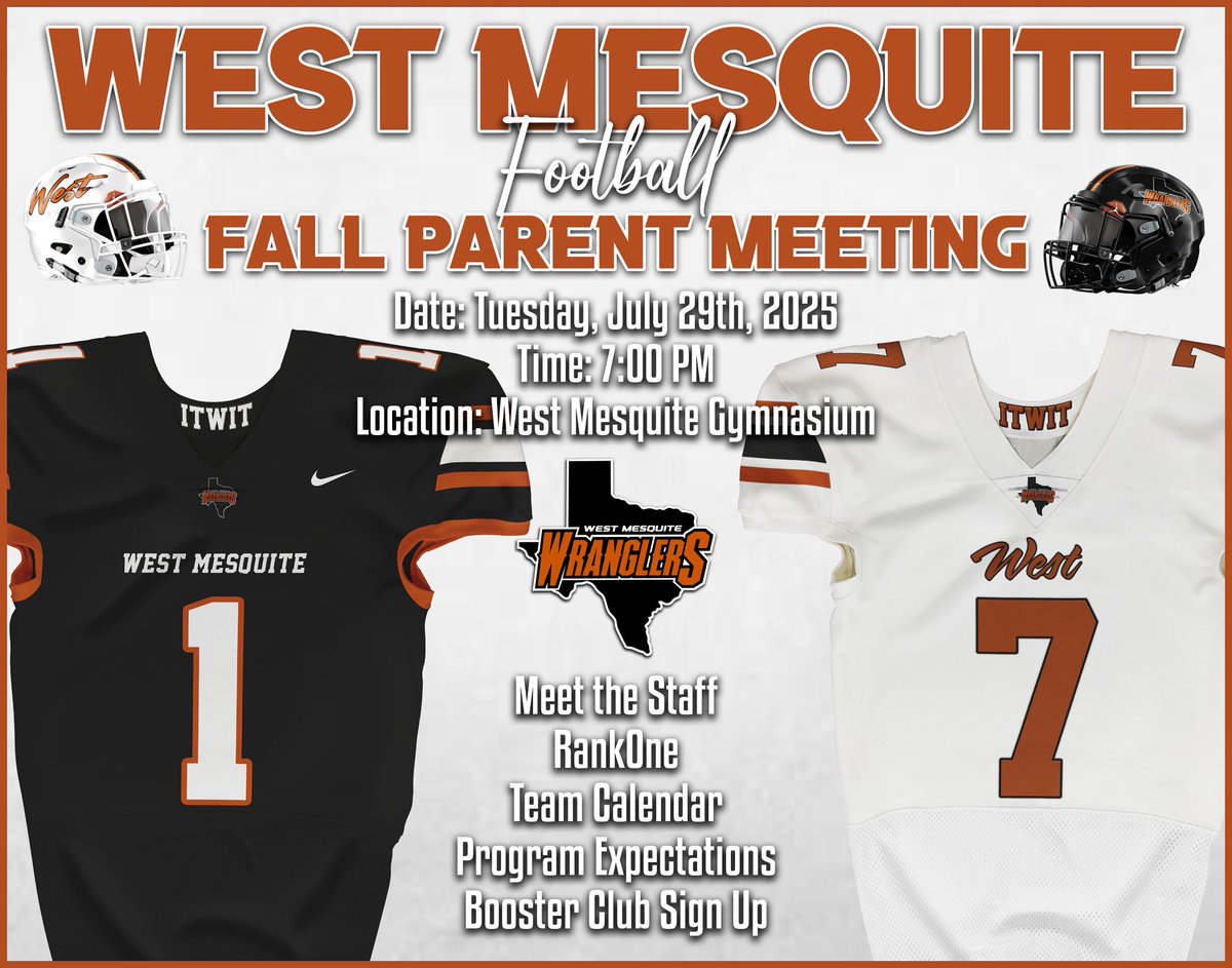 junglewestFB's tweet image. 🌴 It’s officially football season! Make sure you have representation this Tuesday at our parent meeting! Important information will be given! 🌴
#JungleWest🌴 | #ItsJustDifferent | #ITWIT