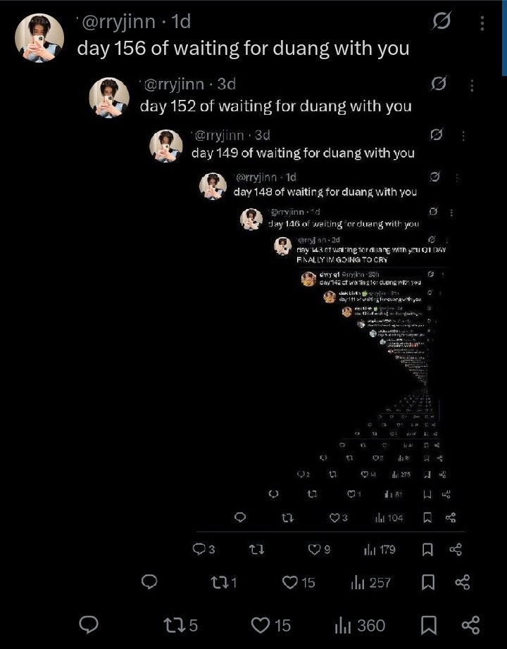 rryjinn's tweet image. day 157 of waiting for duang with you