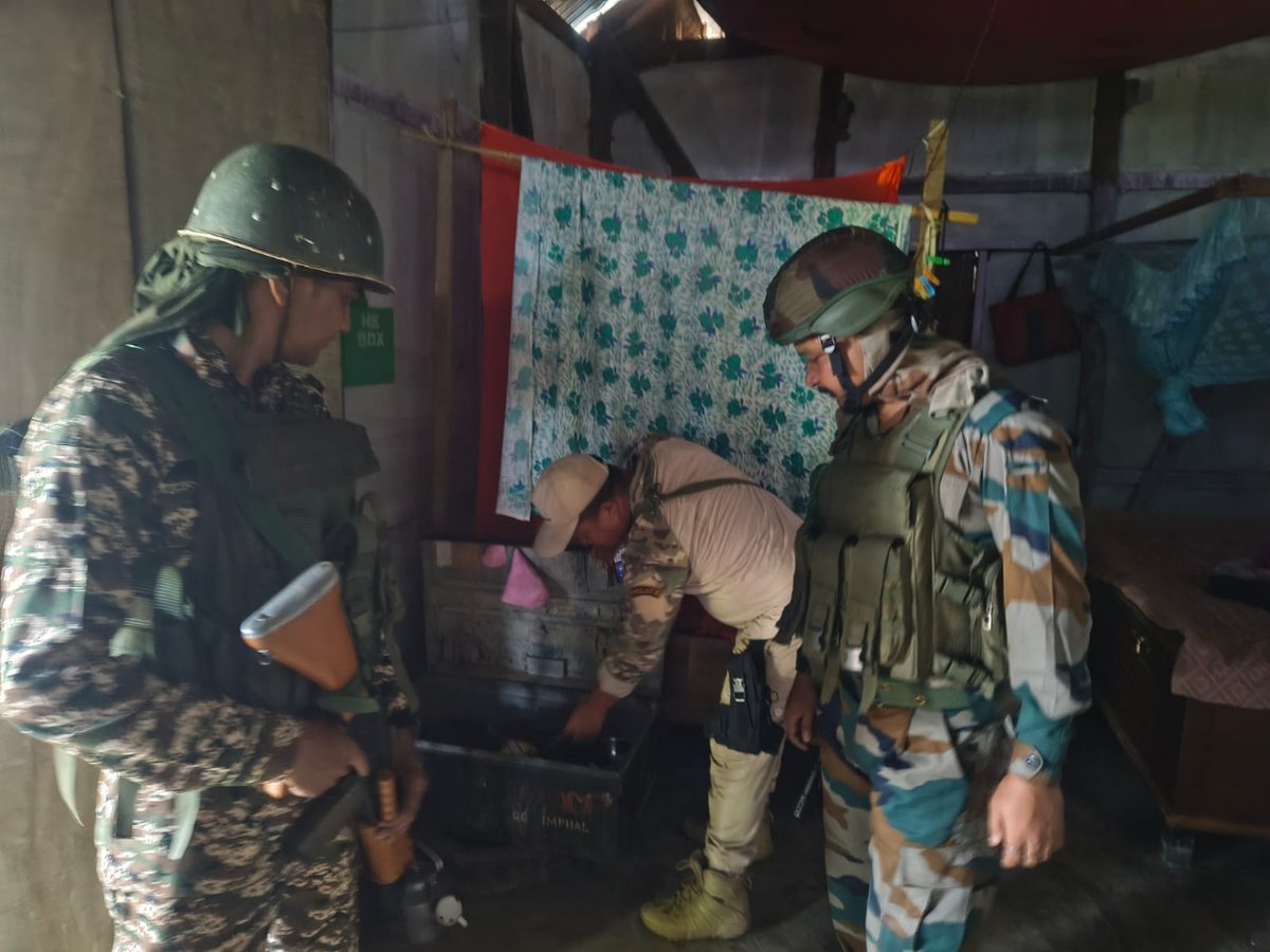 manipur_police's tweet image. During the last 24 hours, the overall law-and-order situation in the state was normal.
Security forces continue to conduct search operations and area domination in the fringe and vulnerable areas across districts.
A total of 112 Nakas/Checkpoints were installed in different…