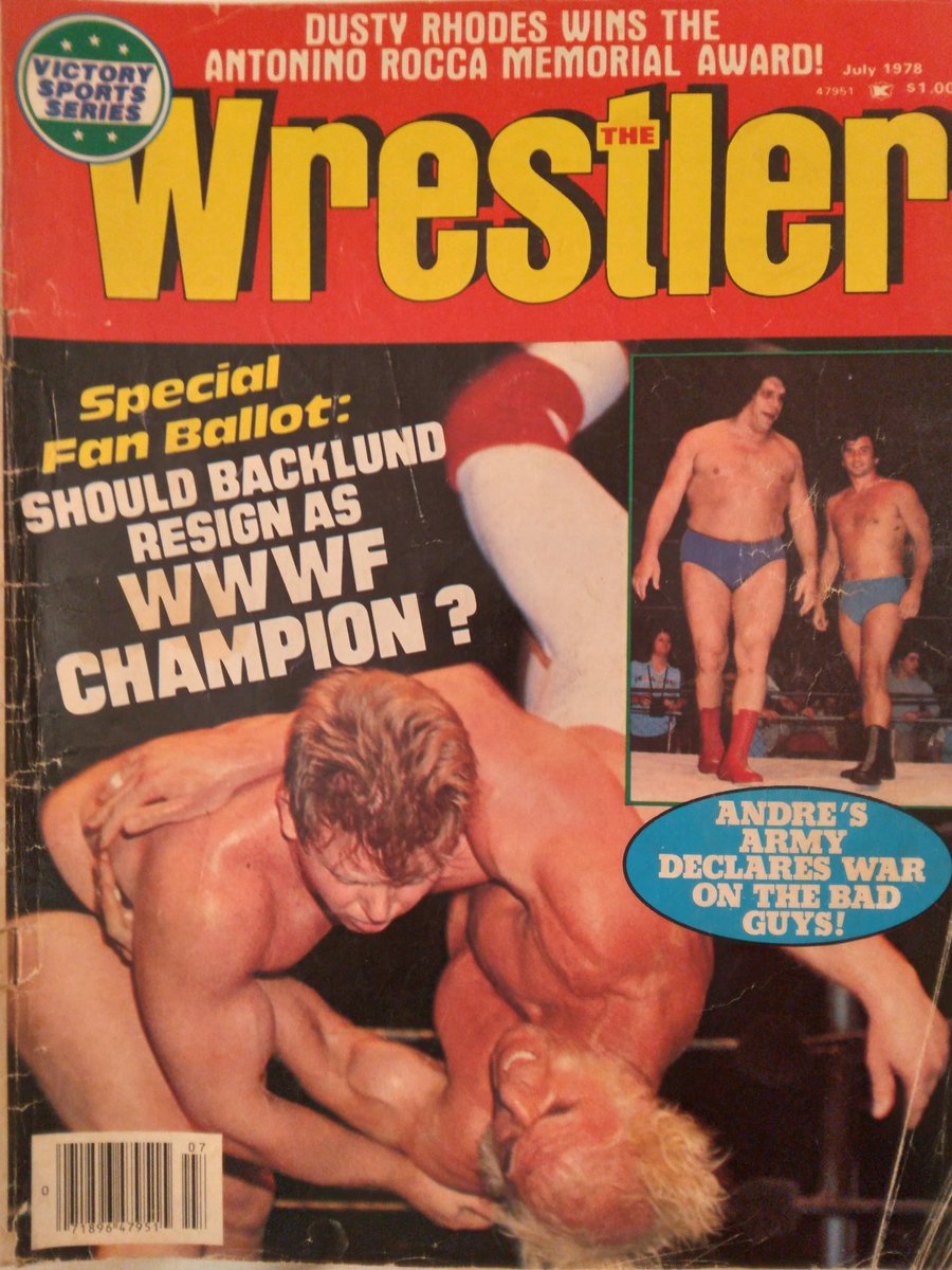 JeffArnie8's tweet image. Arnie's Archives: Bob Backlund defeated Superstar Billy Graham to win the WWWF title in Madison Square Garden with Graham's boot on the ropes on the cover of the Wrestler July 1978 @WrestlingIsKing @VintageWWFMag @RasslinGrenade