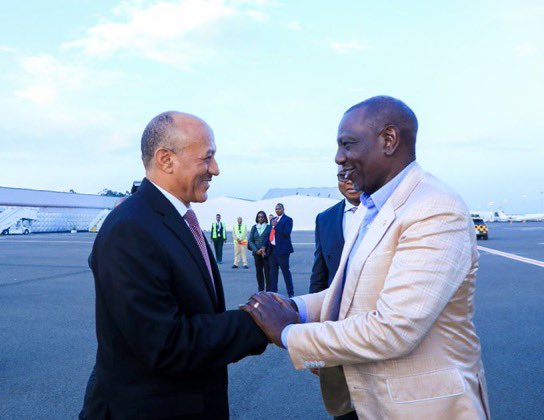 Etsegenet Bezabih Yimenu (@etsegenetyimenu) on Twitter photo President of Kenya H.E.<a href="/WilliamsRuto/">William Samoei Ruto, PhD</a> has arrived in Addis Ababa for the 2nd UN Food Systems Summit, and was warmly welcomed by H.E. <a href="/TemesgenTiru/">Temesgen Tiruneh - ተመስገን ጥሩነህ 🇪🇹</a>, Deputy Prime Minister of the Federal Democratic Republic of Ethiopia, and H.E. <a href="/BerhanuTsegaye/">Berhanu Tsegaye</a>, State Minister of Foreign Affairs. President of Kenya H.E.<a href="/WilliamsRuto/">William Samoei Ruto, PhD</a> has arrived in Addis Ababa for the 2nd UN Food Systems Summit, and was warmly welcomed by H.E. <a href="/TemesgenTiru/">Temesgen Tiruneh - ተመስገን ጥሩነህ 🇪🇹</a>, Deputy Prime Minister of the Federal Democratic Republic of Ethiopia, and H.E. <a href="/BerhanuTsegaye/">Berhanu Tsegaye</a>, State Minister of Foreign Affairs.