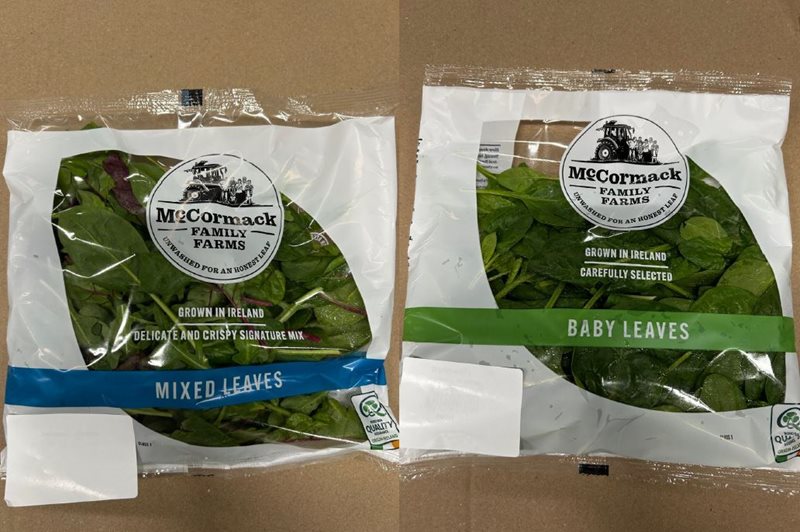 FSAIinfo's tweet image. #FoodAlert Recall of various branded Spinach and Mixed Leaves products produced by McCormack Family Farms due to the detection of Listeria monocytogenes ow.ly/N0wu50WvLxp