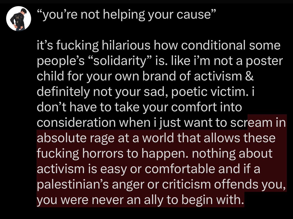 wthlilium's tweet image. and no i will not applaud someone for โexpressing their deep concernโ 21 fucking months into the genoc!de.