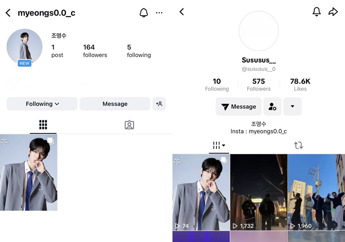 nugupromo's tweet image. Former BOYS II PLANET contestant Cho Myeongsu has opened an Instagram account and reactivated his TikTok!
IG: instagram.com/myeongs0.0_c
TikTok: tiktok.com/@sususus__0