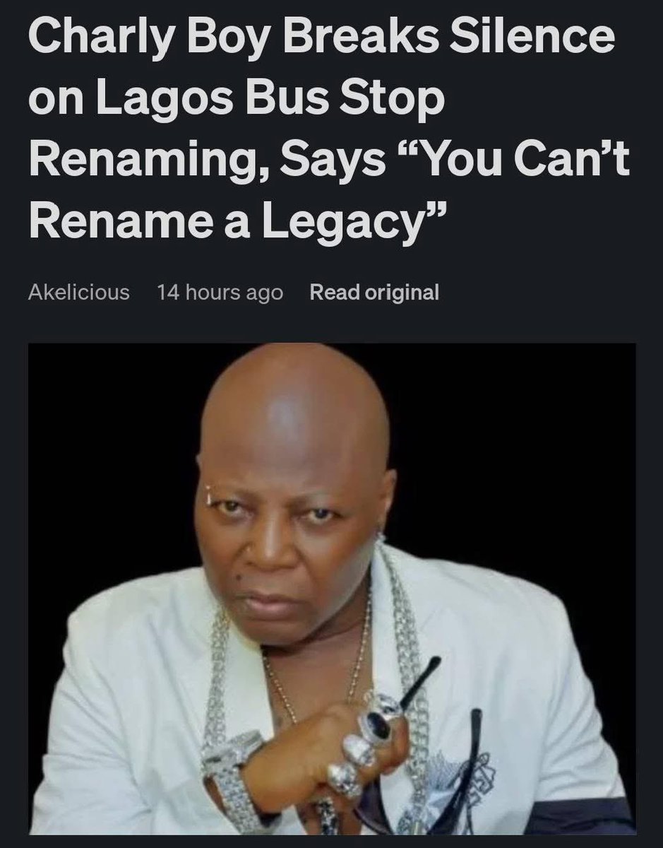ikhide's tweet image. For good or for bad, whether you like it or not o, it will always be Charly Boy Bus Stop, there's nothing your ethnocentric behind can do about that. Charly Boy Bus Stop. If you don't like it, go ahead and hug a dead transformer, lol.