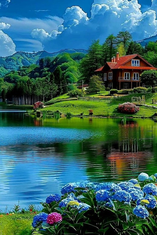 pelletierMario5's tweet image. painting of a country house