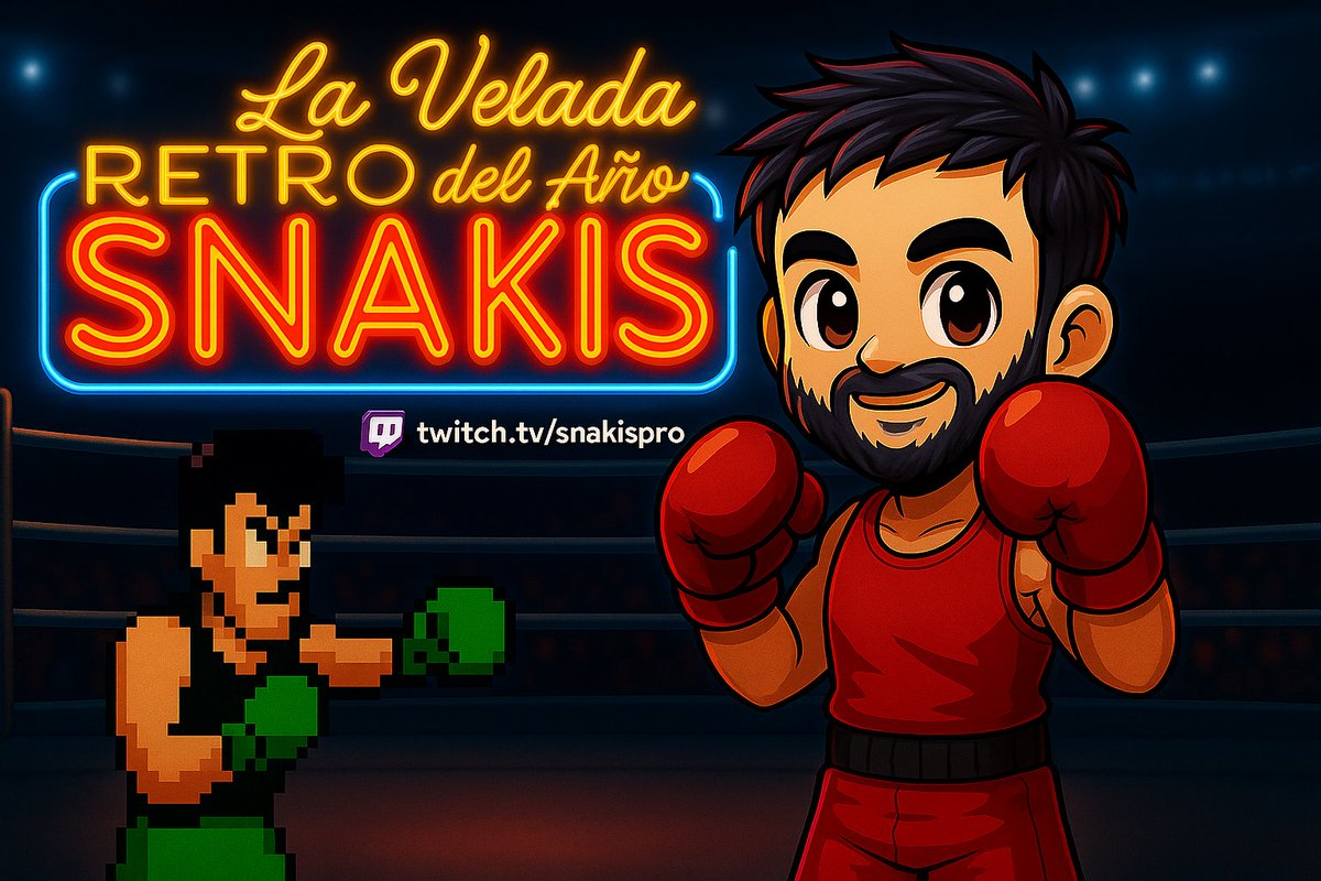 snakispro's tweet image. 🕹️Ayer fué La Velada,  nosotros vamos a hacer hoy la nuestra, vamos a ver por encima Juegos retro de Boxeo.
Nos vemos a las 20:00h en DIRECTO.

🟪 twitch.tv/snakispro