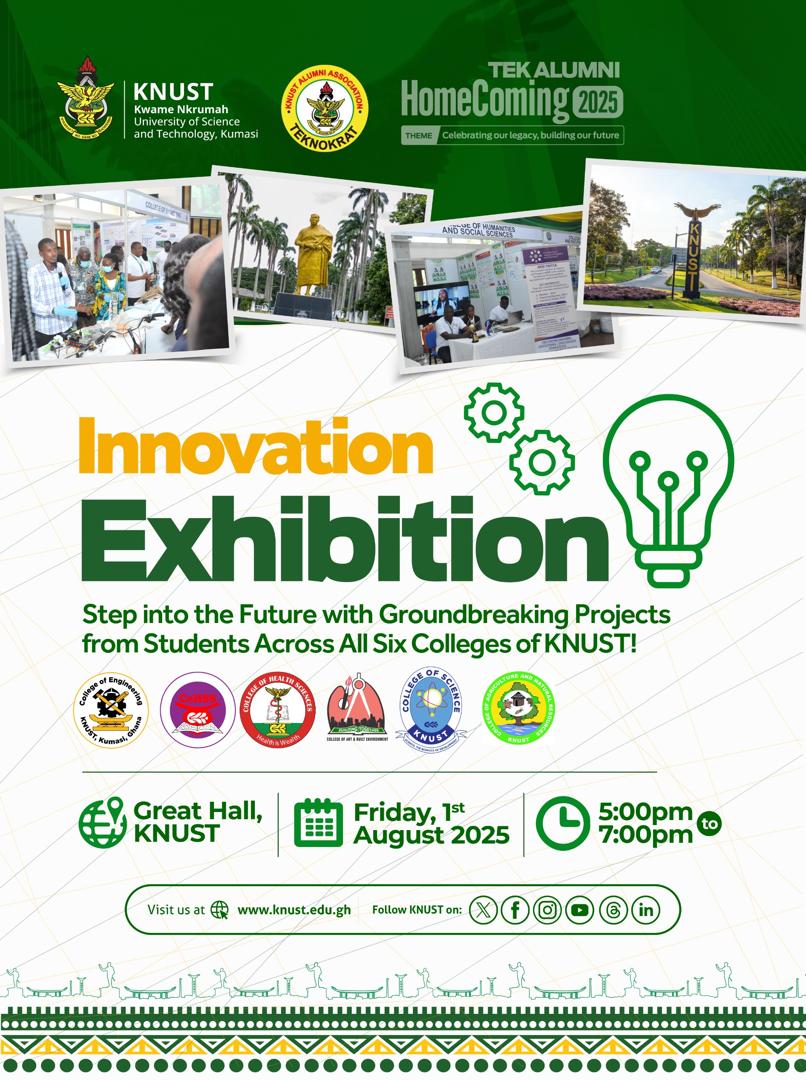 KNUSTNotice's tweet image. ‼️JUST IN‼️
INNOVATION EXHIBITION 🌟 Good intentions aren't enough! 🤝 Structured partnerships & bold ideas are key to shaping our future! 💡 Join the conversation & exhibition at #TekAlumniHomecoming & let's spark change! 🔥