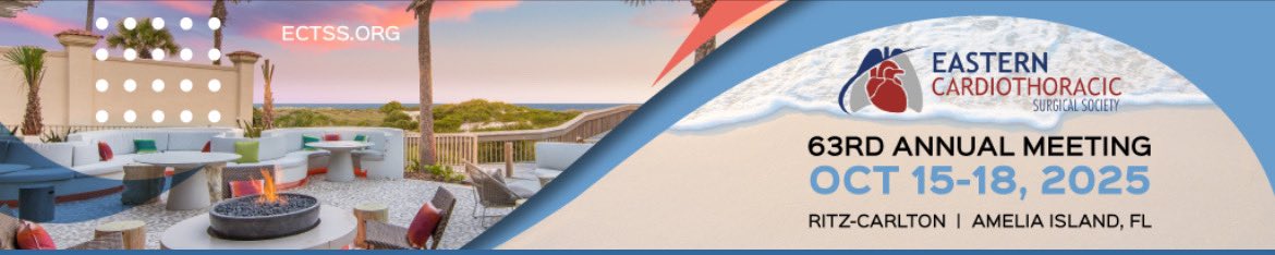 Excited to represent <a href="/MayoClinic/">Mayo Clinic</a> at ECTSS <a href="/ECTSS_CTsurg/">Eastern Cardiothoracic Surgical Society</a> with an accepted abstract!