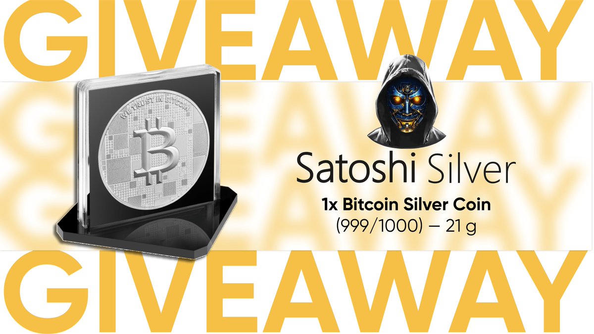 ✨ SILVER WAS NEVER THIS BEAUTIFUL✨

We're giving away 1x Bitcoin Silver Coin - A masterpiece of minting craftsmanship in 999 fine silver from <a href="/Satoshi_Silver_/">Satoshi Silver</a> 

✅ Follow @getbittr &amp; <a href="/Satoshi_Silver_/">Satoshi Silver</a> 
✅Retweet this post  

Good Luck! 

 For some extra luck, tag a friend🍀😉