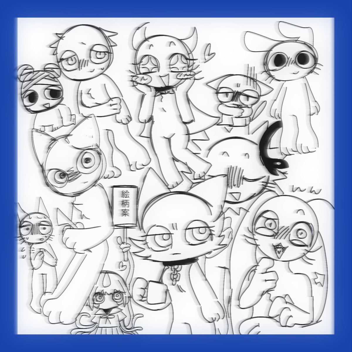 raiu01's tweet photo. 絵柄を変えたい
今まで等身大きめだったから小さめの絵柄中心に考えてる https://t.co/kso40pgntE