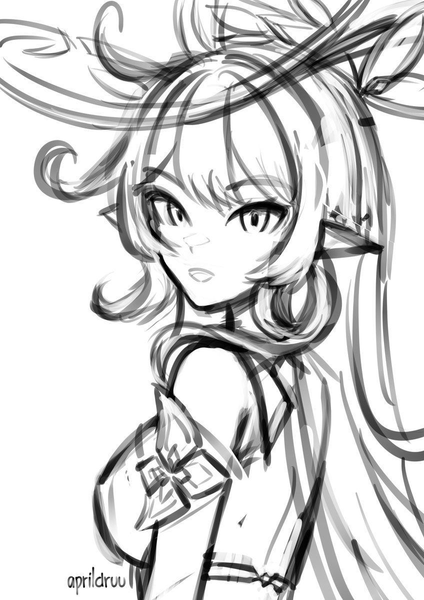 aprildruu's tweet image. Alice sketch #GenshinImpact #rkgk
