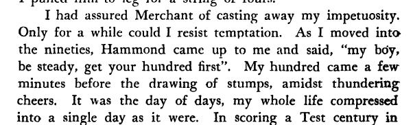 ovshake42's tweet image. India trailed by more than 300 at Old Trafford but India batted brilliantly in the second innings.

As one of the Indians approached his maiden hundred – a magnificent one – an English legend calmed him down, helped him get to his hundred.

Mushtaq Ali, 1936.