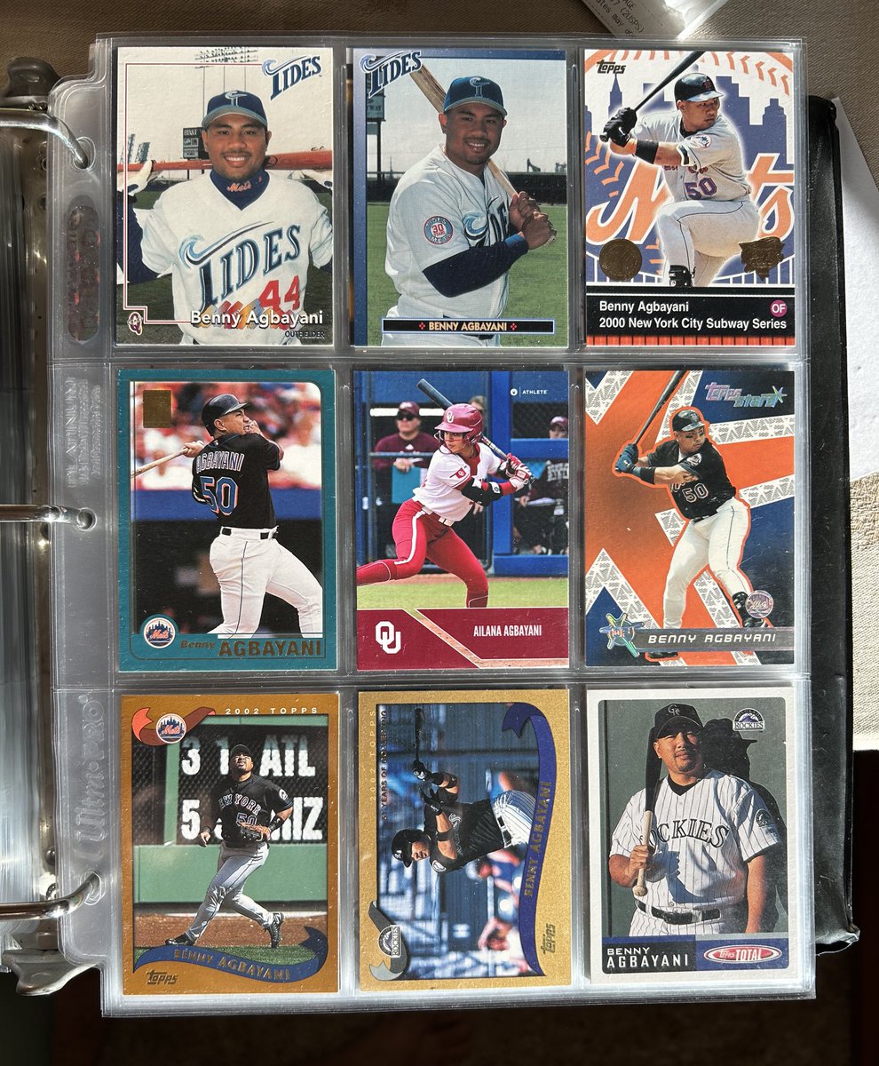 HawaiiCardLife's tweet image. Super stoked for the Agbayani ʻohana and their success in these pitch and hit sports! Adding Ailana to dad’s page and looking forward to adding Bruin to this page soon! Hoʻomaikaʻi Agbayani ʻohana! #CornerOfYourCollection @CardPurchaser