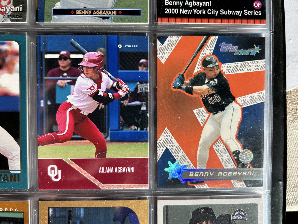 HawaiiCardLife's tweet image. Super stoked for the Agbayani ʻohana and their success in these pitch and hit sports! Adding Ailana to dad’s page and looking forward to adding Bruin to this page soon! Hoʻomaikaʻi Agbayani ʻohana! #CornerOfYourCollection @CardPurchaser