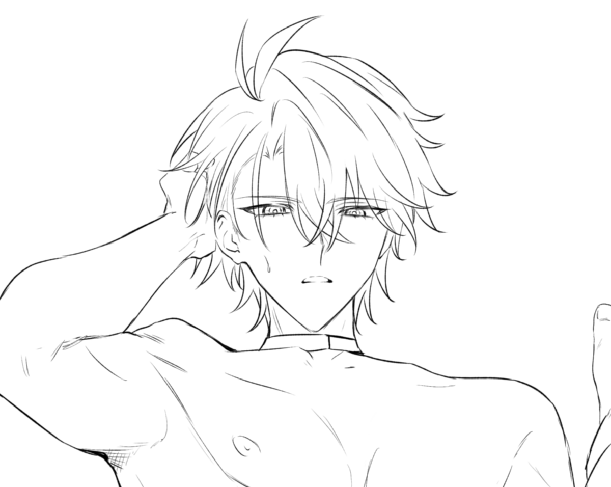Ridgely_'s tweet image. 良い顔描けてる☀️🌿wip