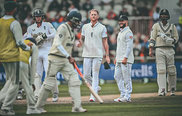 iShivani_Shukla's tweet image. Ben Stokes and his team, who were certain of victory nearly three sessions ago, stood in the middle offering a draw, only to be turned down. The frustration on their faces as they played on, that was India’s real victory.