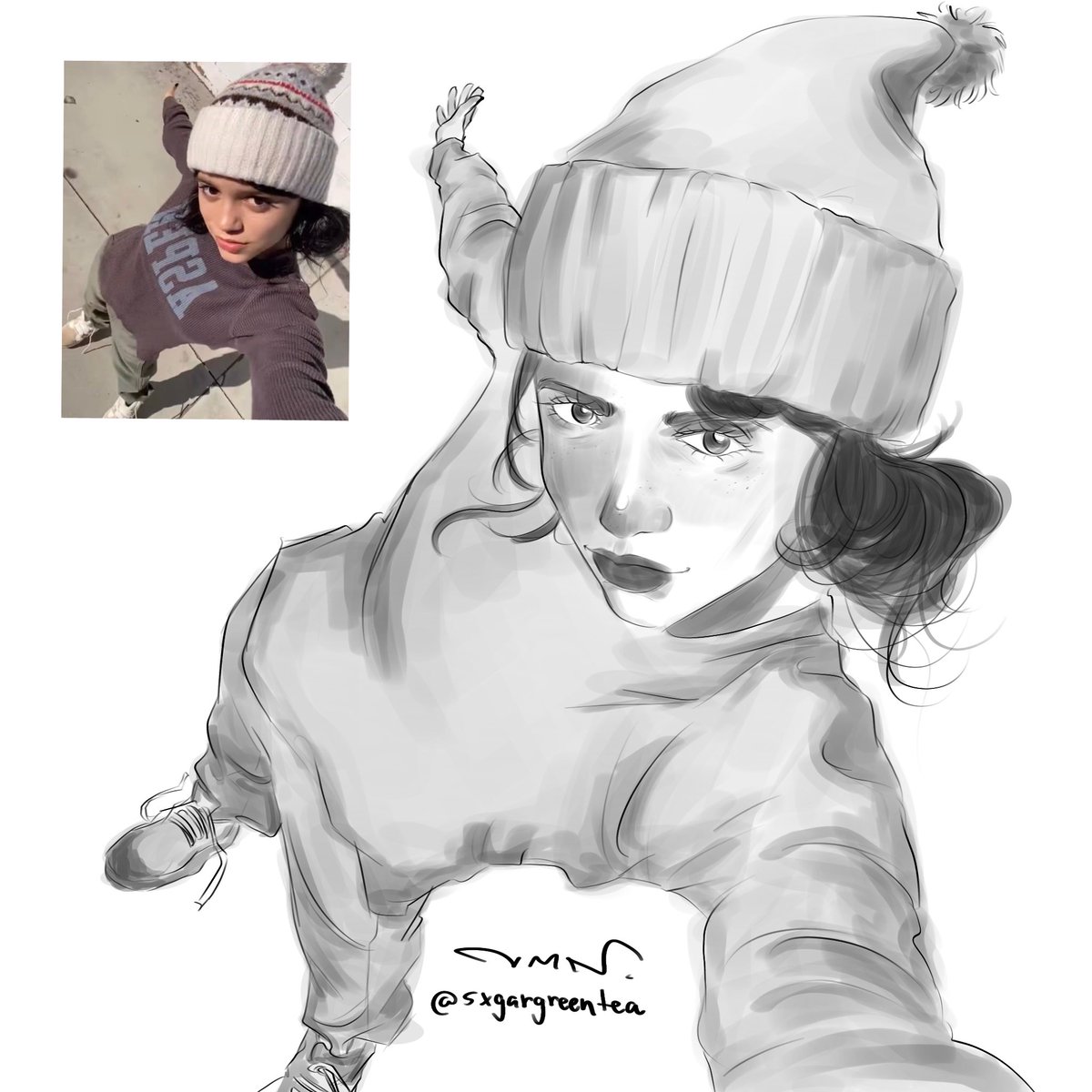 sxgargreentea's tweet image. Jenna once again (me I will never get bored of it)
#jennaortega #drawing
Finger drawing. With Apple Pencil 🥹
