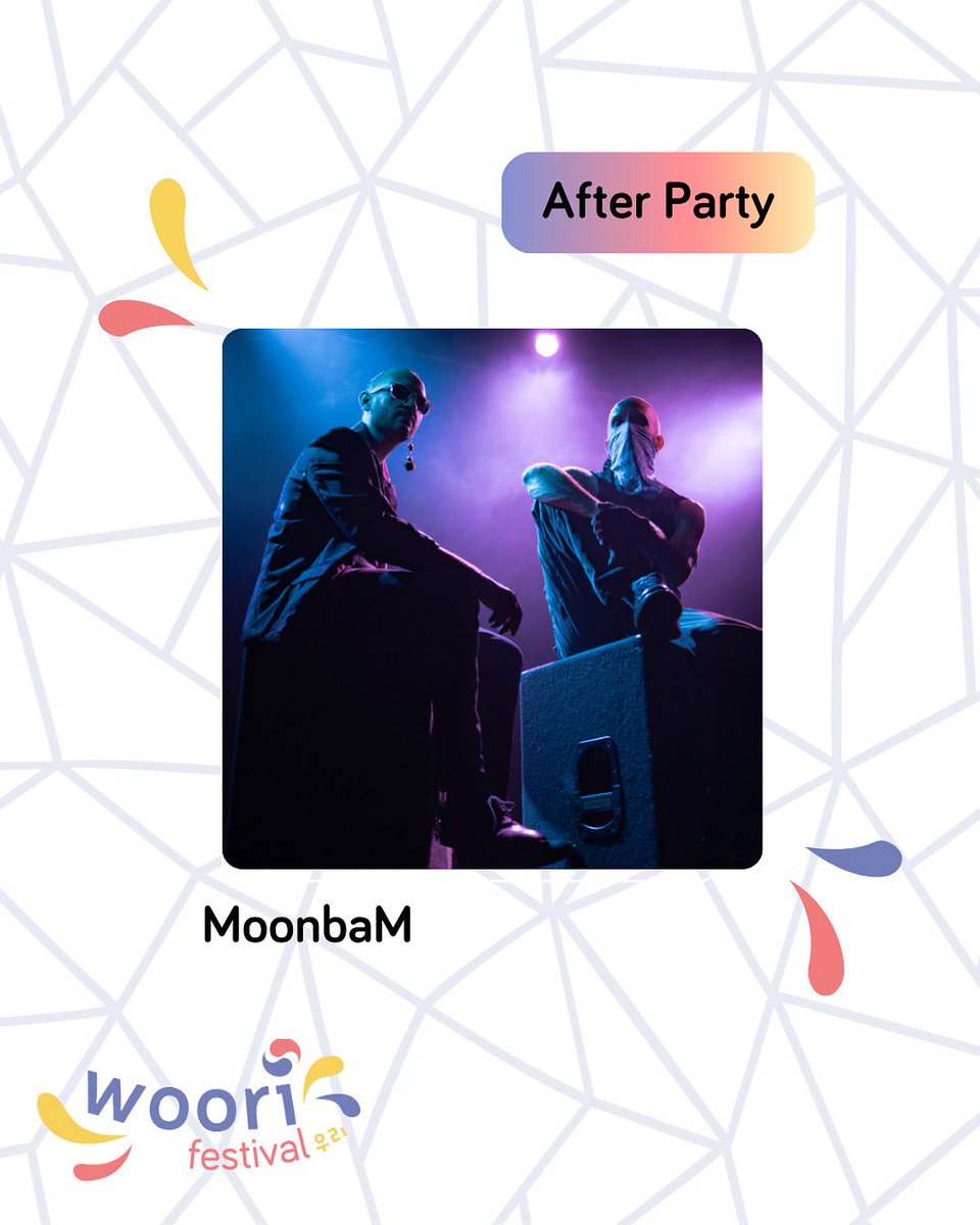 🌙 MOONBAM débarque à l’AFTER PARTY du Woori Festival ! 🔥

Mad Melchior &amp; Bob Mozart, prophètes de la K-pop et maîtres du dancefloor, vont retourner la soirée avec un DJ set complètement fou 💥

Il est trop tard…
Bienvenue dans — MOONBAM —

#WooriFestival #Moonbam #AfterParty