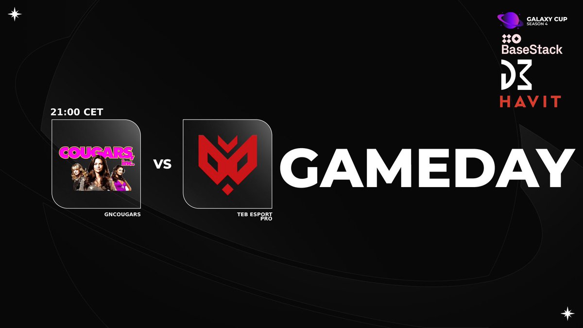 GalaxyCup (@galaxycupcs2) on Twitter photo 11 drużyna Play-offfów, przed nami!,
GNCougars - <a href="/teb_esport/">TEB Esport</a> 21:00
📷 Transmisja: twitch.tv/BambikXDE 11 drużyna Play-offfów, przed nami!,
GNCougars - <a href="/teb_esport/">TEB Esport</a> 21:00
📷 Transmisja: twitch.tv/BambikXDE