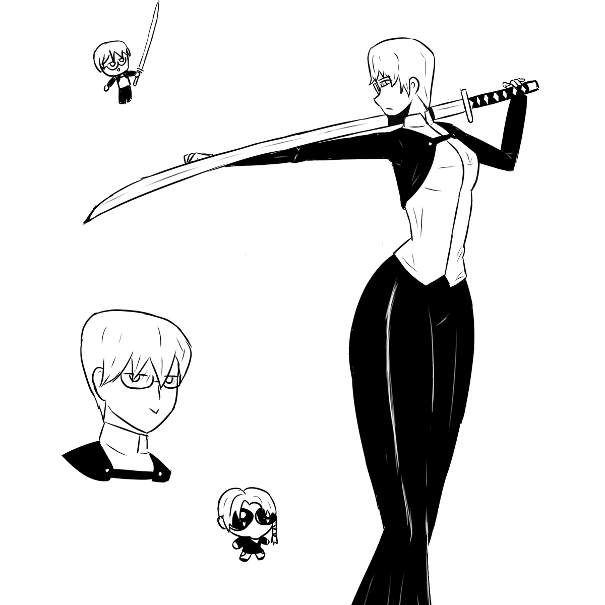 Maxsidian's tweet image. New Kagura-baddie spotted 
#Kagurabachi #bachiart #KAGURABACHI86