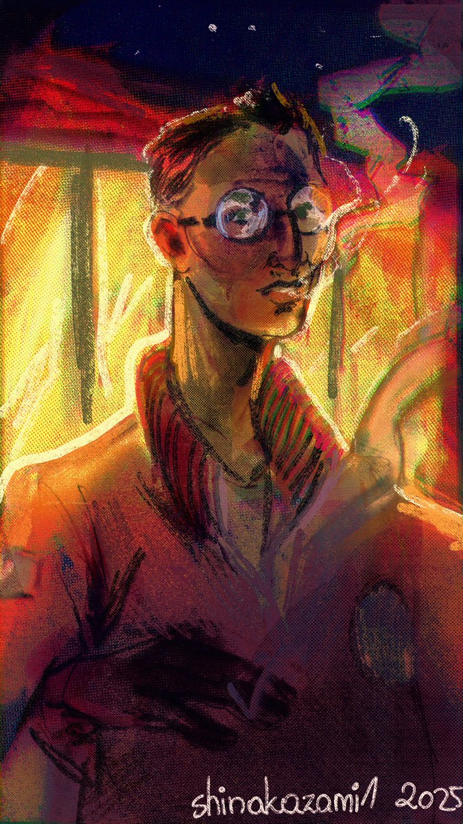 shinakazami1's tweet image. Met @mousy_m at Mizukon and as I love her Disco Elysium stuff I drew Kim,, second one for an artist i forgot to take @ of 😅