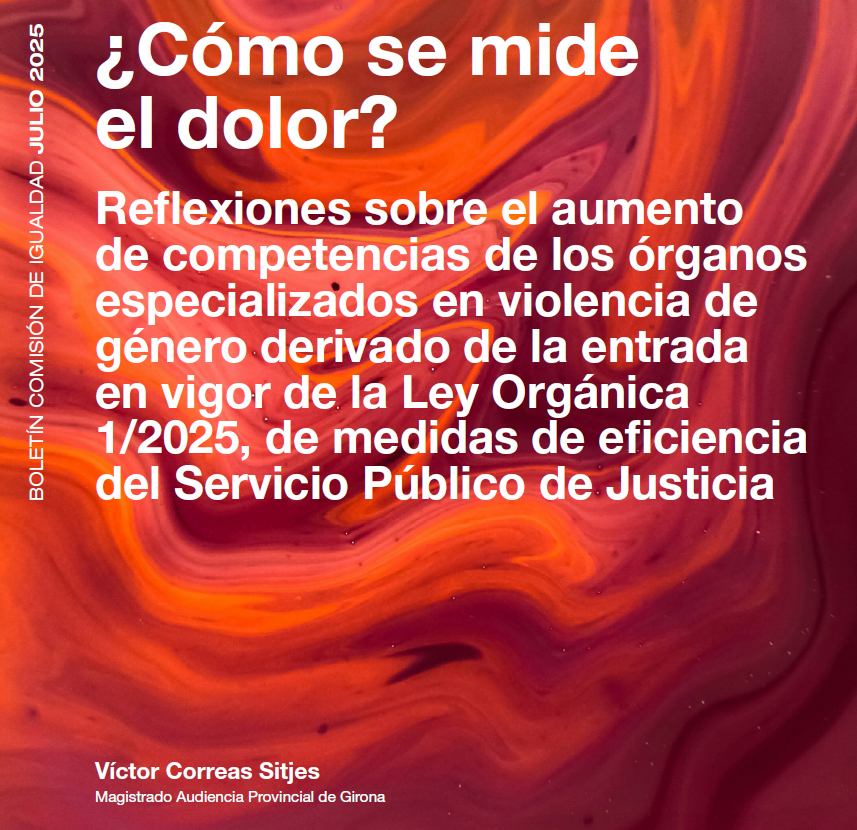 JpDemocracia's tweet image. 📚 ¿Cómo se mide el dolor? Reflexiones sobre el aumento de competencias de órganos especializados en #violenciadegénero derivado de la entrada en vigor de la LO 1/2025, por el magistrado Víctor Correas

➡️ En el boletín 6 de Comisión de #Igualdad #JJpD

juecesdemocracia.es/category/publi…