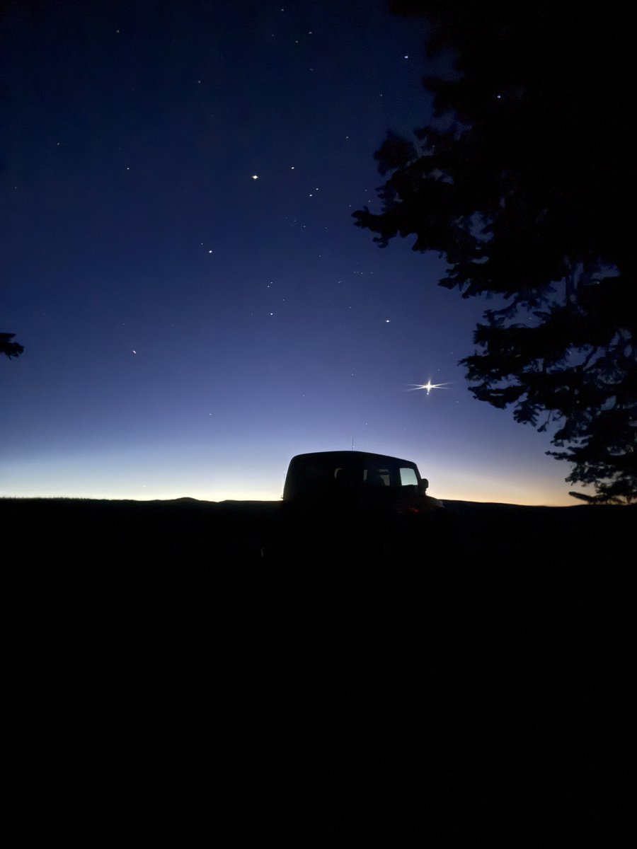 Morning East sky was mercury shining brightly in eastern Washington.