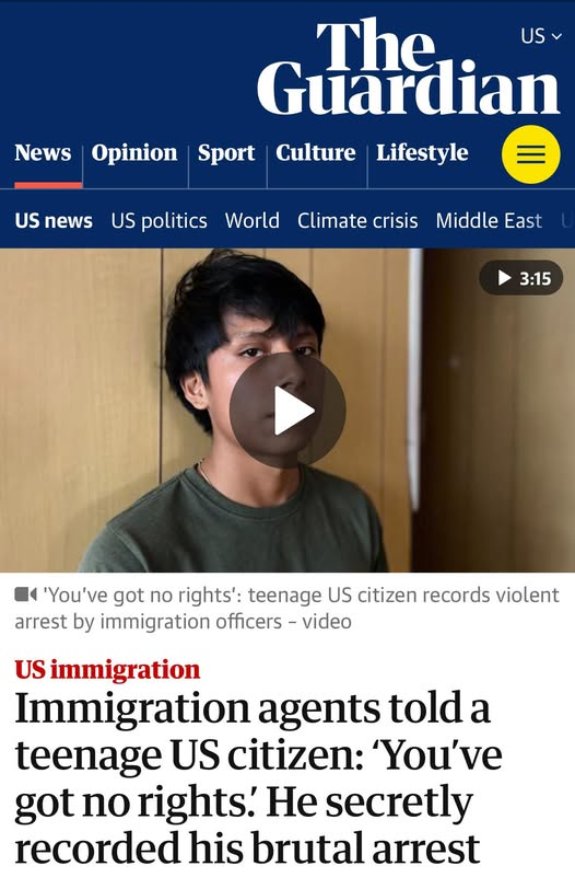 “You’ve got no rights here. You’re a migo, brother.” — That’s what U.S. border agents told an 18-year-old American citizen before slamming him to the ground, aiming a stun gun at him, and throwing him in a cell.
What they didn’t know? He was recording the whole thing.
The video